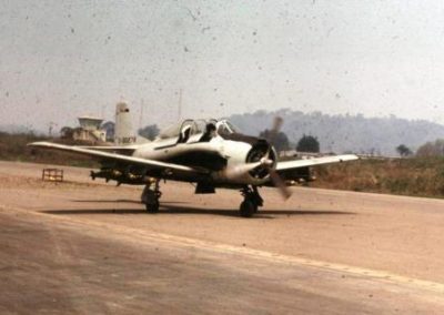 A T28 plane of the Lao Air Force