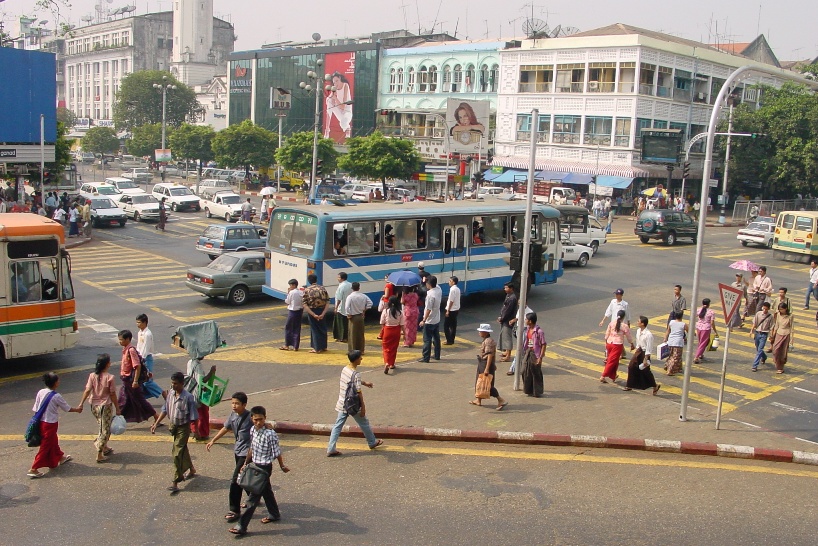 Busy afternoon in Yangon