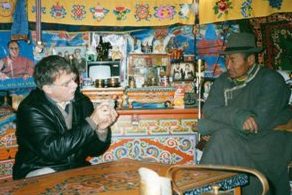 Sniffing snuff with the Mongolian ranger