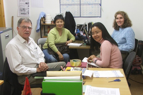 A program meeting with Jan Bayliss and Mongolian staff