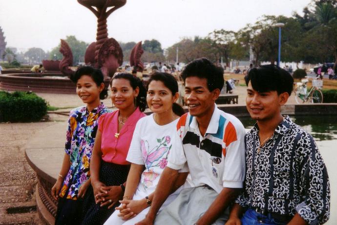 Early Cambodian staff outing in 1994