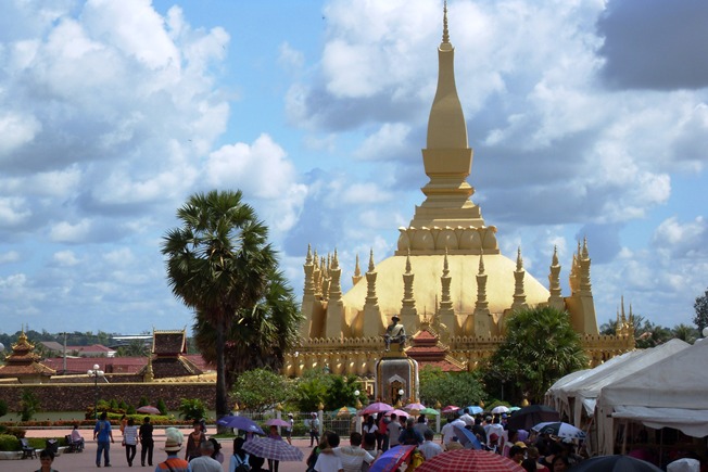 The That Luang shrine in Vientiane, Laos in 2008