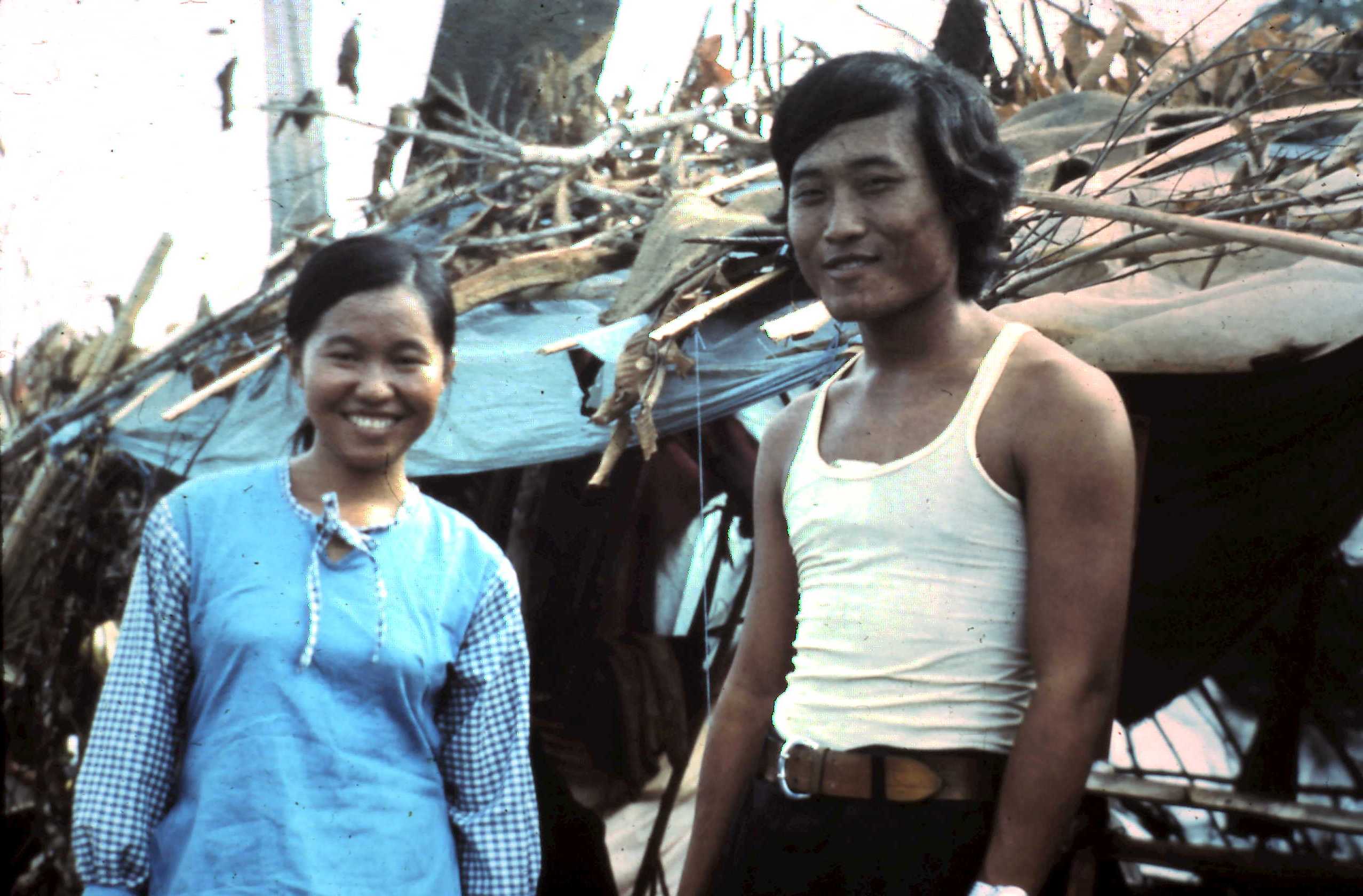 Pai and Chong Lee in Refugee Camp in Pua 1975
