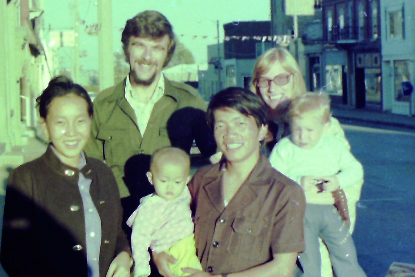 Meeting Yang Nyia with his wife Ka and baby at Chicago O'Hare 1976