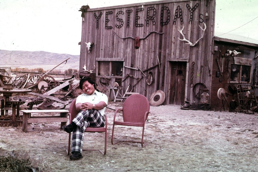 Chong Lee relaxing for lunch in Hill, Idaho