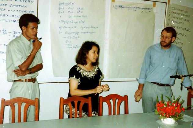 Ross James training with FEBCambodia staff in 1995